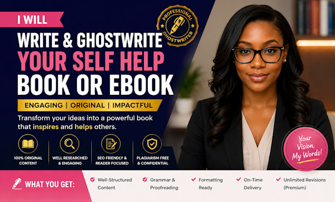 write and ghostwrite your self help book or ebook