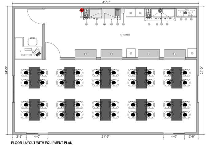 create professional restaurant layouts for permits and construction