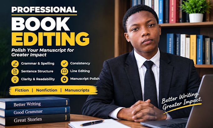 professionally edit your book, novel, or manuscript
