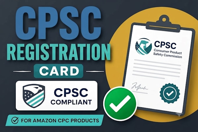 create consumer product safety commission cpsc registration card amazon or etsy
