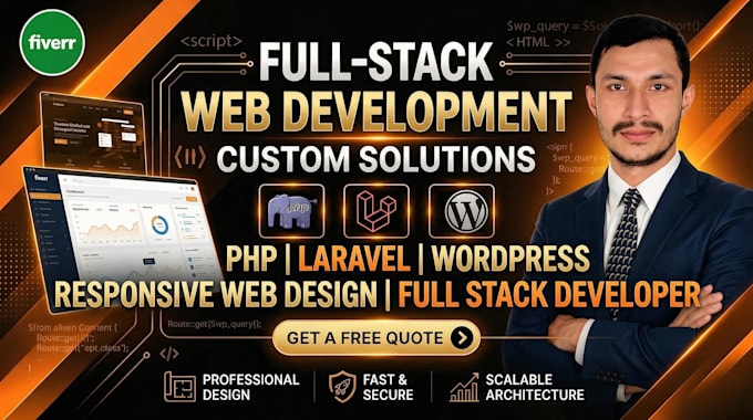 build custom php laravel website or web application