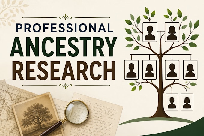 research your ancestry and create a professional family tree