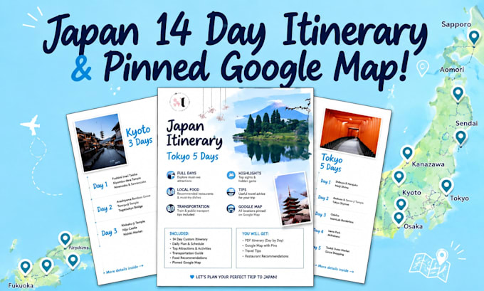 create a custom japan travel itinerary
