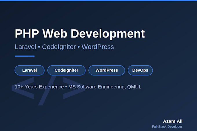 fix and develop laravel codeigniter wordpress php app