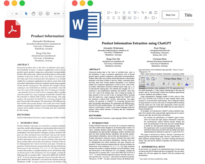 pdf to word conversion