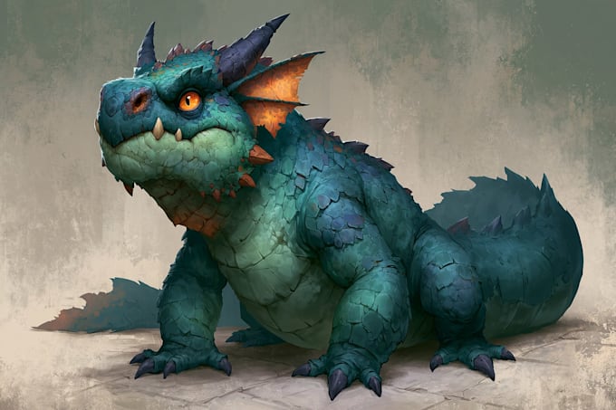 draw fantasy creatures and custom monster illustration