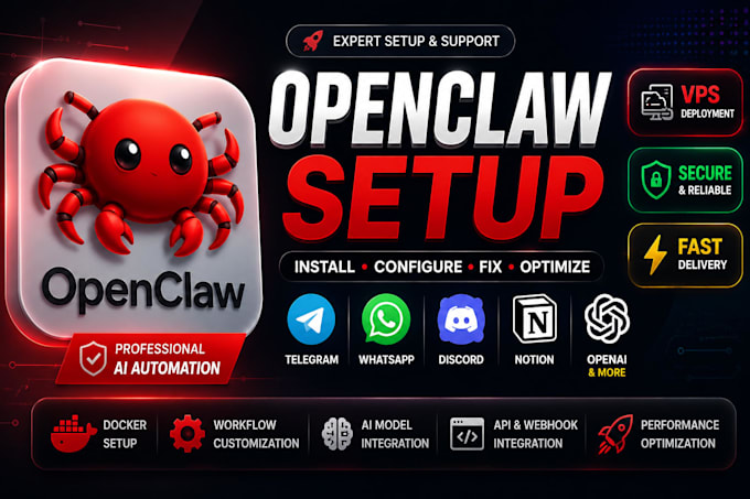 install, setup, fix and customize openclaw ai professionally