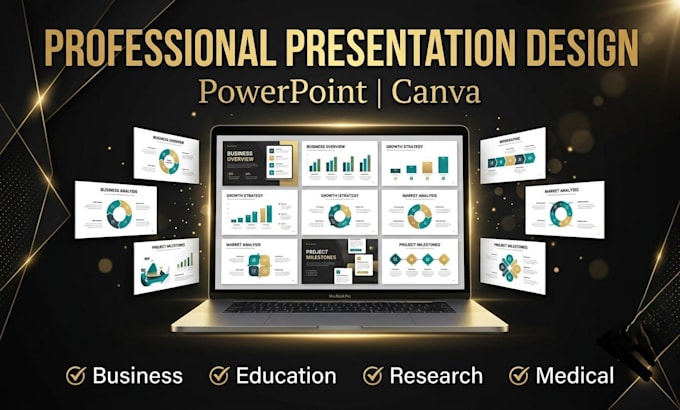 design professional powerpoint presentations and canva slides
