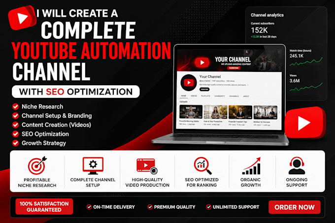 create a complete youtube automation channel with SEO optimization