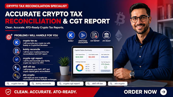 handle cryptocurrency tax reconciliation cgt report defi, nf kionly tax report