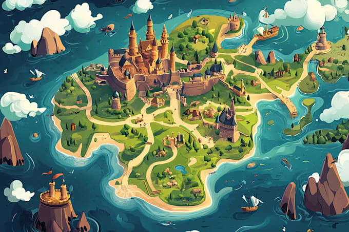 draw a unique vector or isometric map