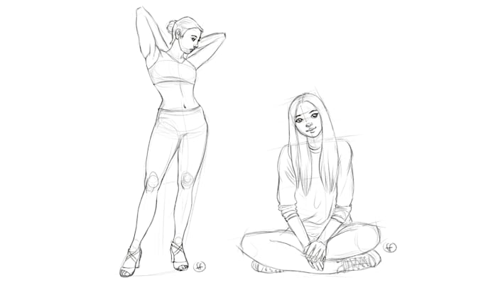 do simple full body sketch