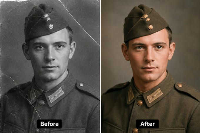 professionally colorize your old black and white photos