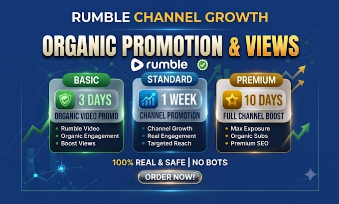 organic rumble promotion for rumble video views , engagements