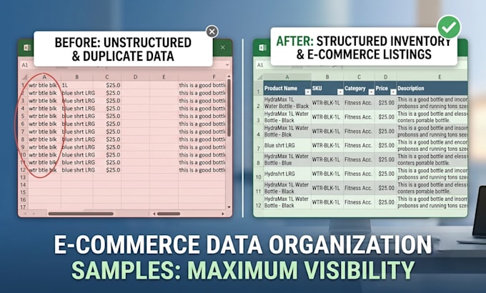 format, clean, and do accurate data entry in excel