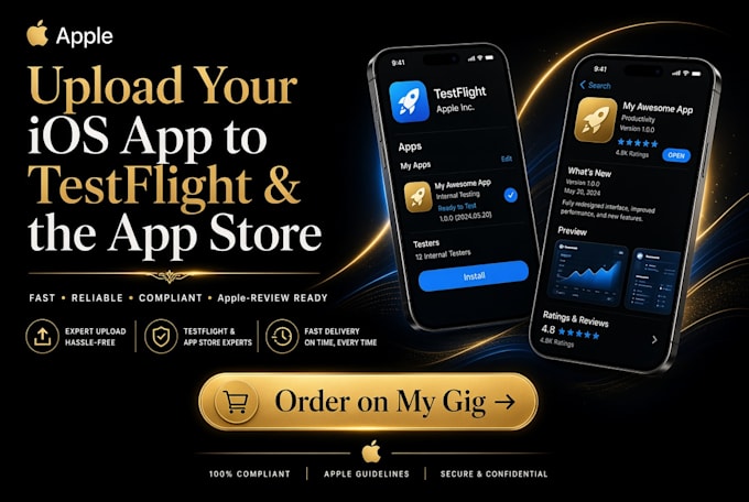 upload your ios app to testflight and the apple app store