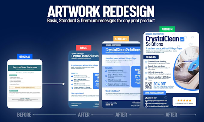 professionally redesign your flyer, poster, brochure or banner