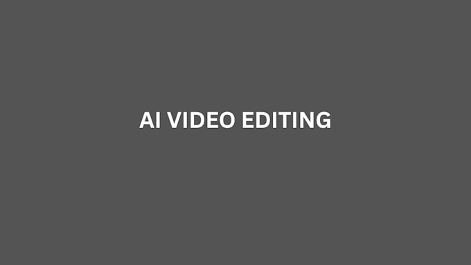 do ai video editing and product animation