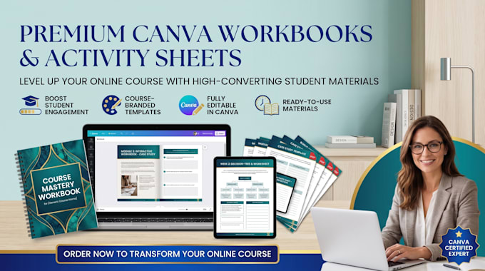 create canva worksheets workbook templates activity sheets for online courses