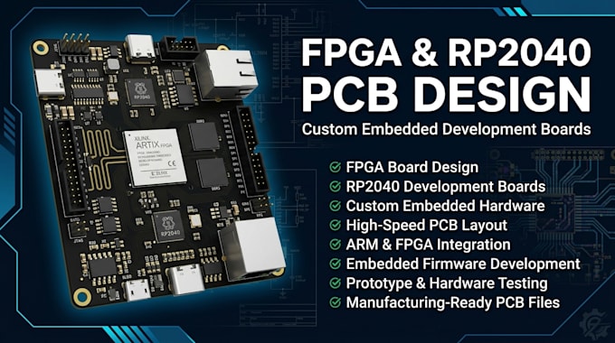 develop fpga, rp2040 and custom embedded development boards