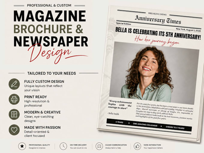 design magazines, brochures and newspapers for you