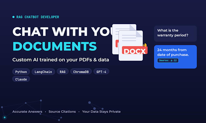 build a rag chatbot trained on your PDF documents and business data