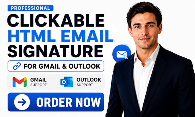 do make clickable html email signature for gmail outlook com ,email automation