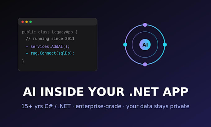 integrate ai into your existing net, c sharp, or legacy business application