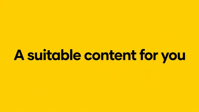 create a content for you