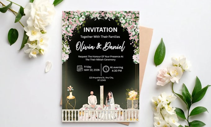 design elegant wedding invitation cards