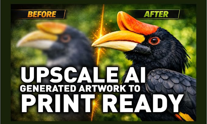 upscale ai artwork, increase resolution and fix ai artifacts, preflight