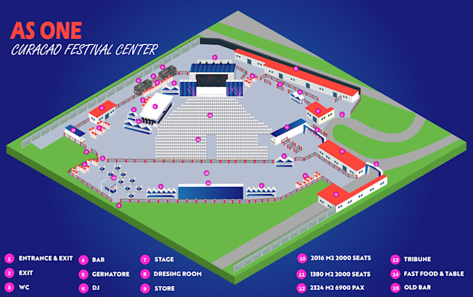 make 3d festival maps, event maps, and vector map