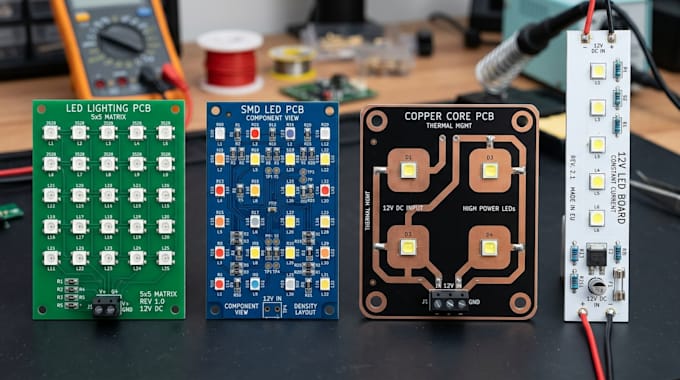 design led lighting pcb, smd led pcb, copper core pcb and 12v led board