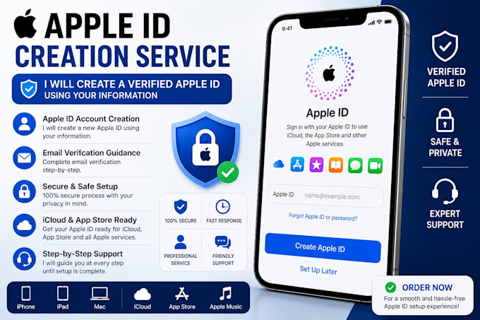 create a verified apple id using your information