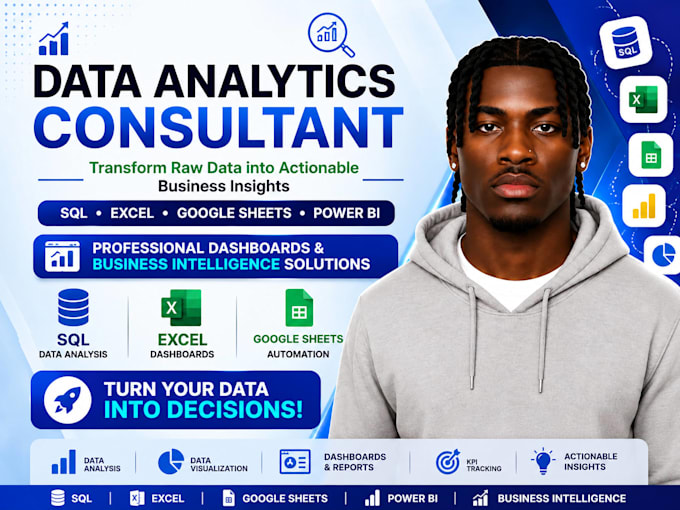 do data analytics using sql, power bi, excel google sheets
