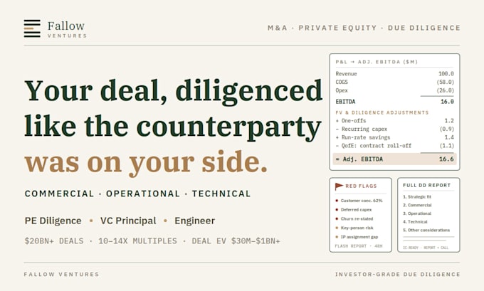 run an insitutional grade due diligence on your deals