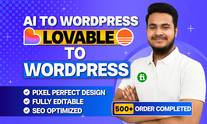 convert ai website to wordpress elementor from lovable, bolt, base44 or stitch