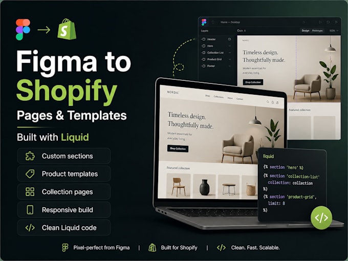 convert your figma design into a responsive shopify page