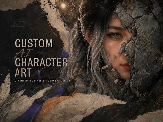 create custom ai character designs and cinematic portraits