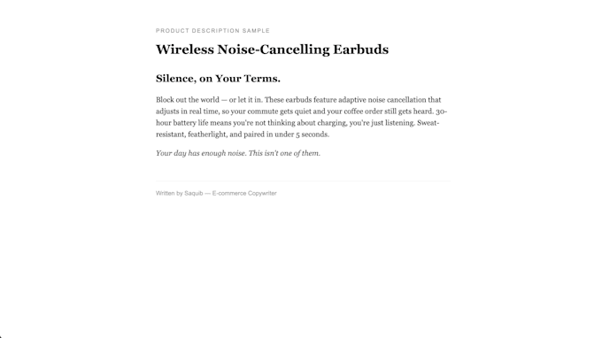 write compelling product descriptions and website copy