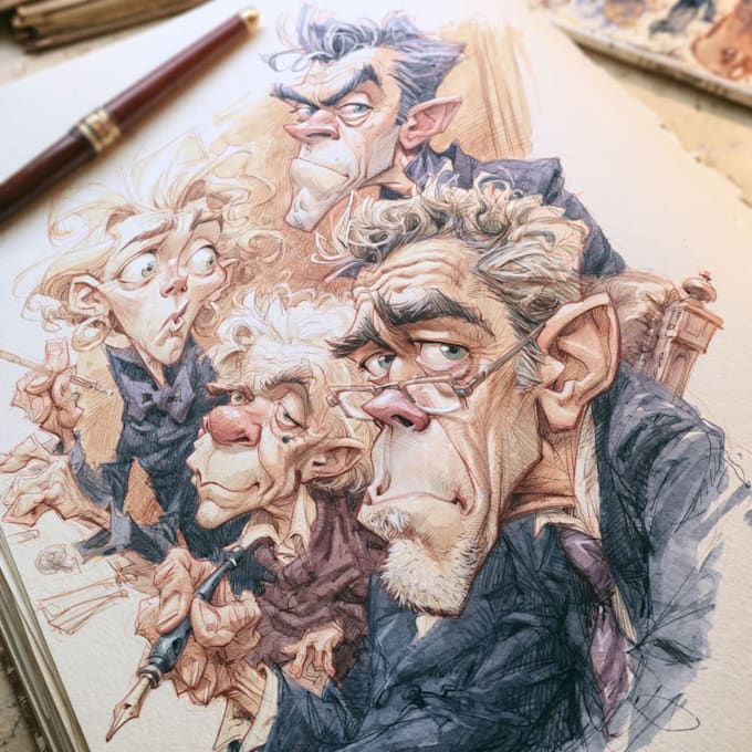 make a political cartoon art