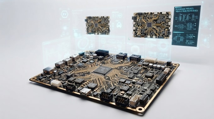 design automotive pcb layout for ecu, ev, bms, can bus and vehicle electronics
