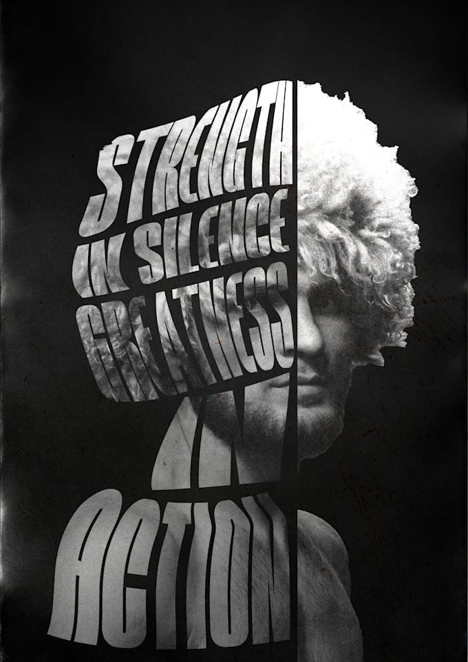design a custom typographic portrait or poster text art