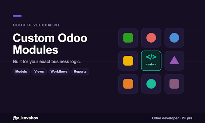 develop a custom odoo module for your business