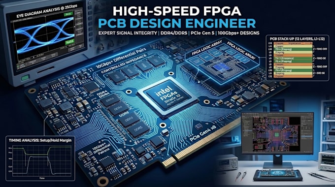 design high speed fpga pcb ddr5 routing pcie, intel fpga