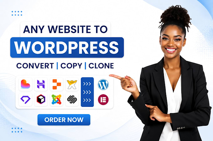 convert joomla, migrate drupal, squarespace, wix to wordpress website, seo pages
