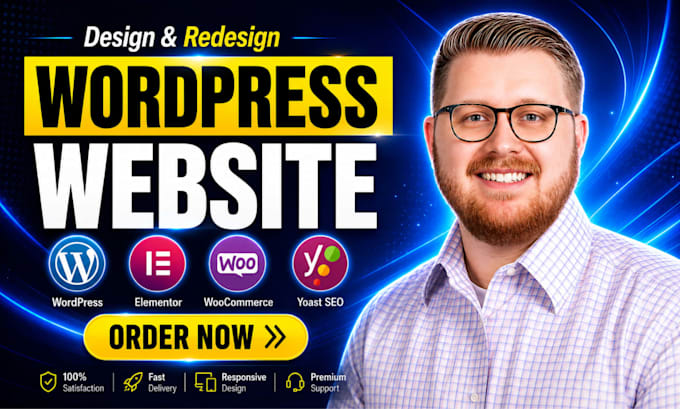 build wordpress website development, design business website or blog website