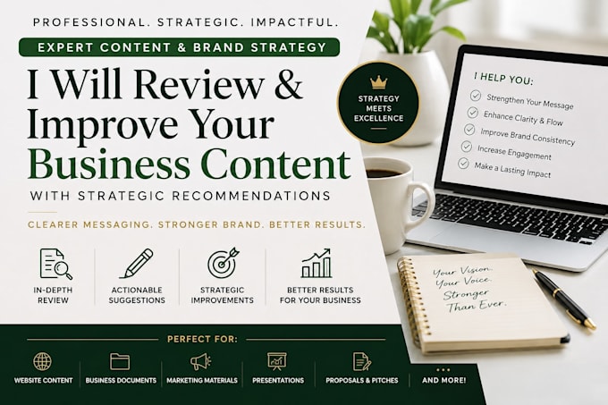 edit and improve business content and marketing materials