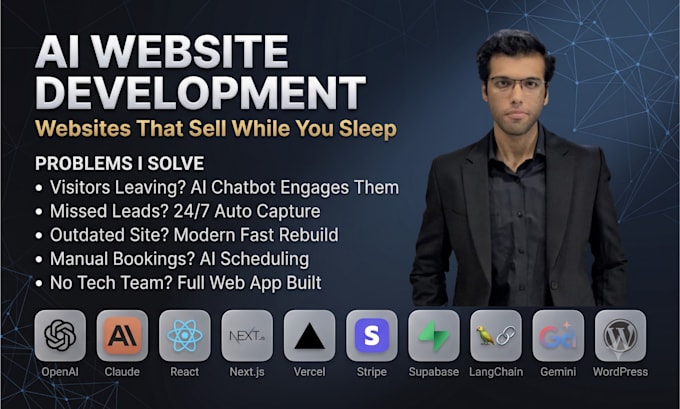 develop ai website with chatbot and ai powered features