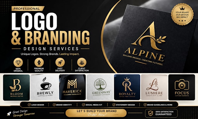 create a unique professional logo and brand identity